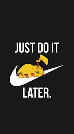 Bemiddelaar Shilling Vermeend Nike Parody Just Do it Later X Pikachu Hoesje voor Samsung