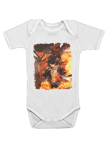  Ace Fire Portgas voor Baby short sleeve onesies