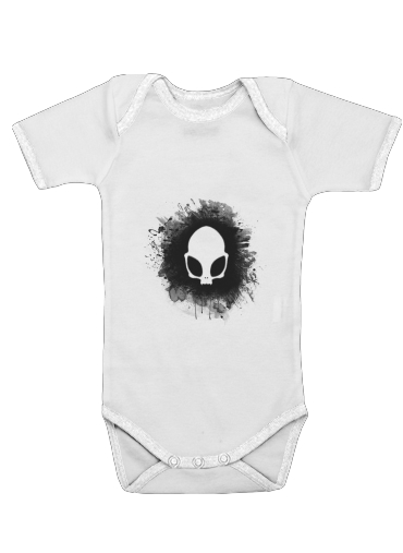  Skull alien voor Baby short sleeve onesies