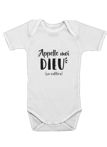  Appelle moi dieu voor Baby short sleeve onesies