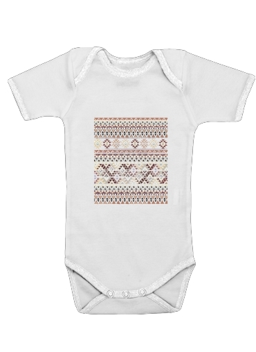  BROWN TRIBAL NATIVE voor Baby short sleeve onesies