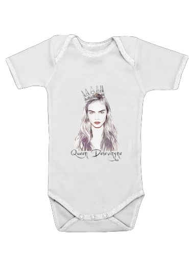  Cara Delevingne Queen Art voor Baby short sleeve onesies