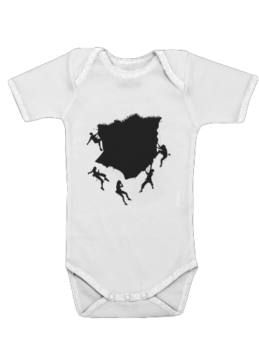  climbing mountain vector voor Baby short sleeve onesies