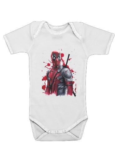  Deadpool Painting voor Baby short sleeve onesies