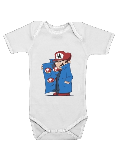  Dealer Mushroom Feat Wario voor Baby short sleeve onesies