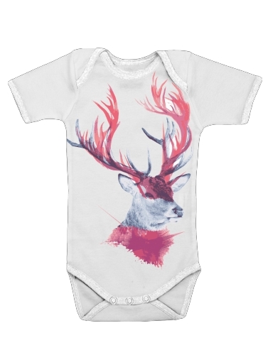  Deer paint voor Baby short sleeve onesies