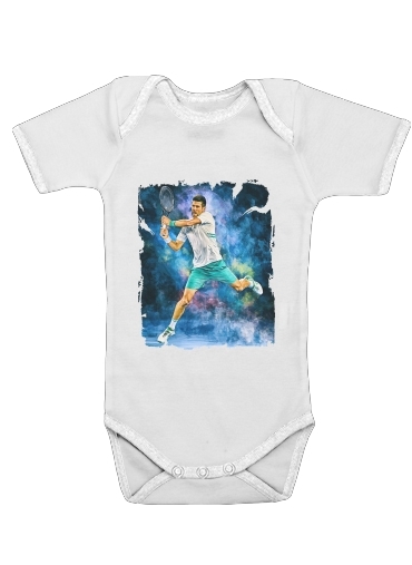  Djokovic Painting art voor Baby short sleeve onesies