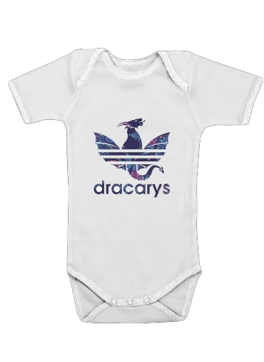  Dracarys Floral Blue voor Baby short sleeve onesies