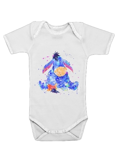  Eyeore Water color style voor Baby short sleeve onesies