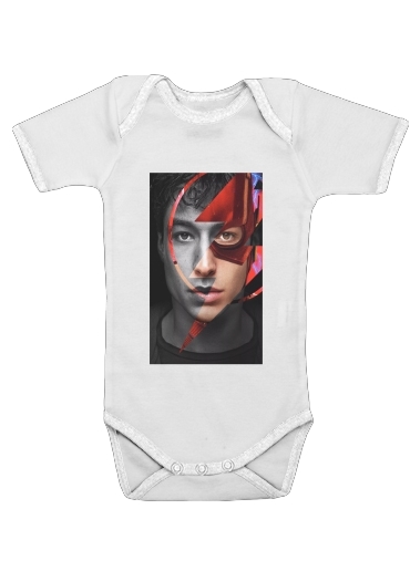  ezra miller aka flash voor Baby short sleeve onesies