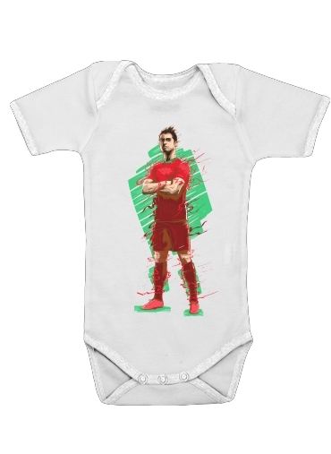  Football Legends: Cristiano Ronaldo - Portugal voor Baby short sleeve onesies