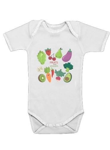  Fruits and veggies voor Baby short sleeve onesies