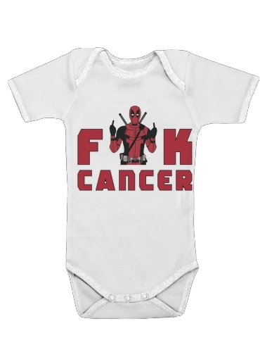  Fuck Cancer With Deadpool voor Baby short sleeve onesies