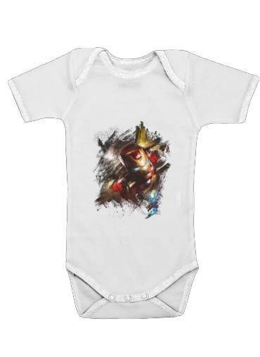  Grunge Ironman voor Baby short sleeve onesies