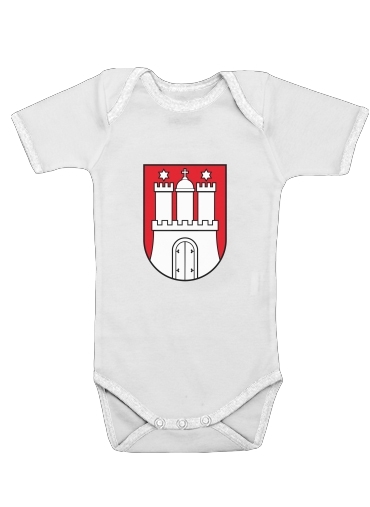  Hamburg Flag voor Baby short sleeve onesies