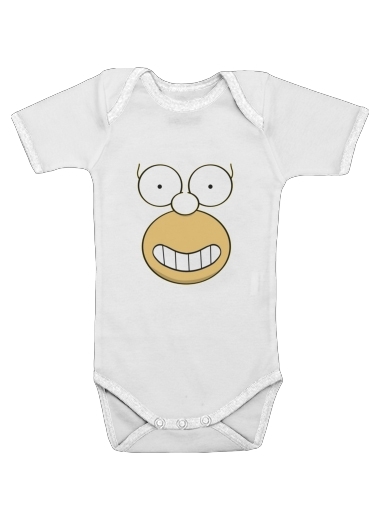  Homer Face voor Baby short sleeve onesies