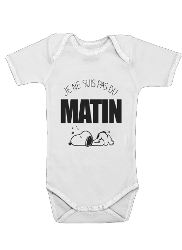  Je ne suis pas du matin voor Baby short sleeve onesies