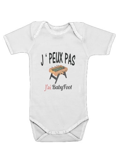  Je peux pas jai babyfoot voor Baby short sleeve onesies