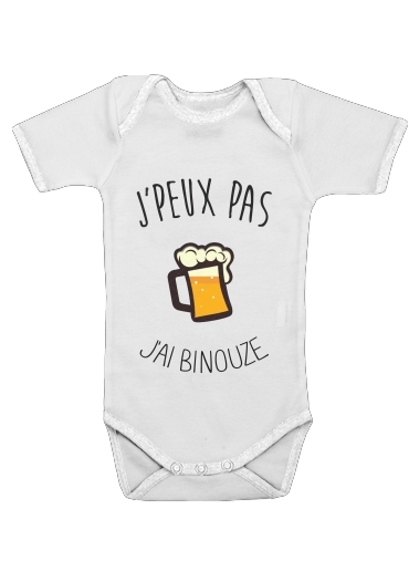  Je peux pas jai binouze voor Baby short sleeve onesies