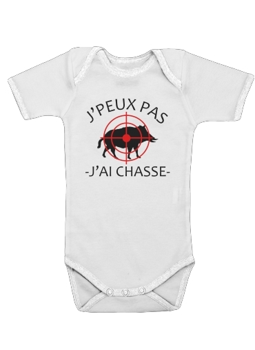  Je peux pas jai chasse voor Baby short sleeve onesies