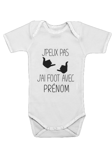  Je peux pas jai foot avec voor Baby short sleeve onesies