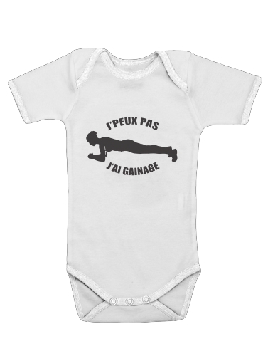  Je peux pas jai gainage voor Baby short sleeve onesies