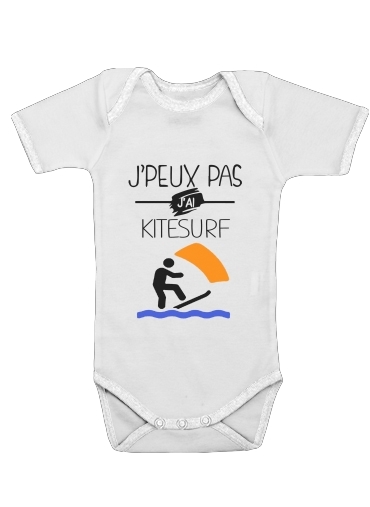  Je peux pas jai kitesurf voor Baby short sleeve onesies