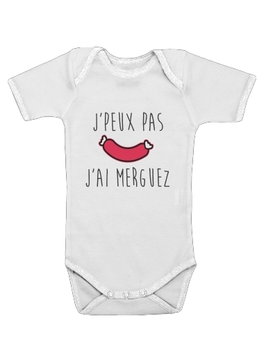  Je peux pas jai merguez voor Baby short sleeve onesies