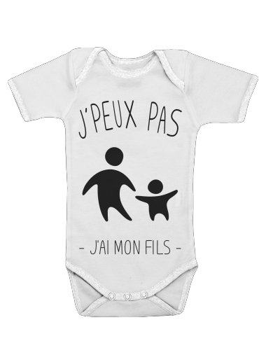  Je peux pas jai mon fils voor Baby short sleeve onesies