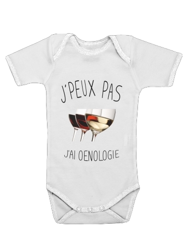  Je peux pas jai oenologie voor Baby short sleeve onesies