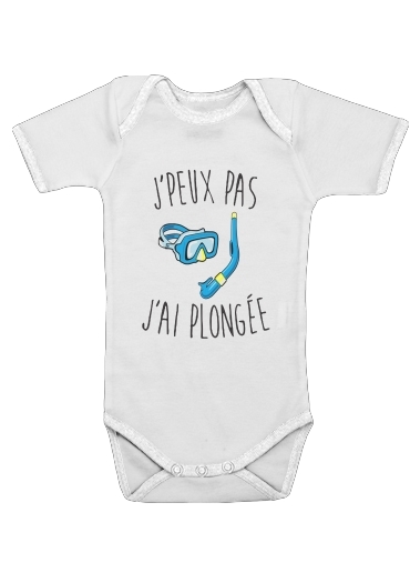  Je peux pas jai plongee voor Baby short sleeve onesies