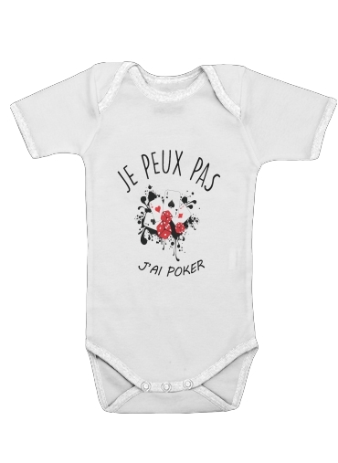  Je peux pas jai poker voor Baby short sleeve onesies