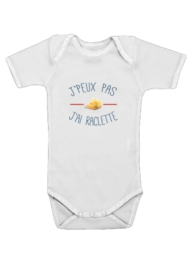  Je peux pas jai raclette voor Baby short sleeve onesies