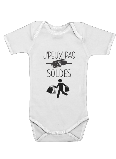  Je peux pas jai soldes voor Baby short sleeve onesies