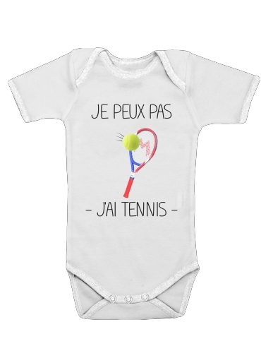  Je peux pas jai tennis voor Baby short sleeve onesies