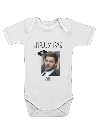  Je peux pas jai ZAK Efron voor Baby short sleeve onesies