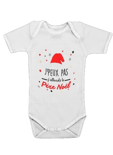  Je peux pas jattends le pere noel voor Baby short sleeve onesies