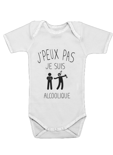  Je peux pas je suis alcoolique voor Baby short sleeve onesies