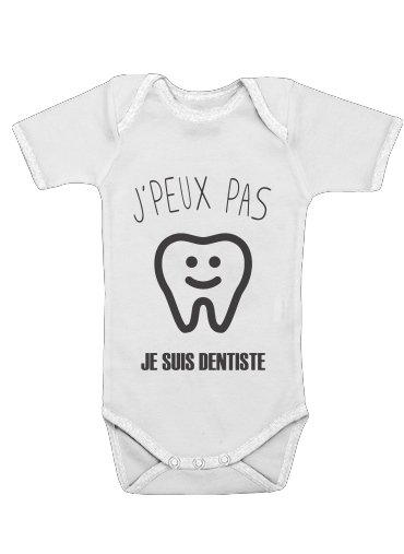  Je peux pas je suis dentiste voor Baby short sleeve onesies