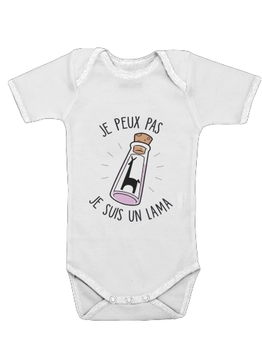  Je peux pas je suis un lama - Kuzko voor Baby short sleeve onesies