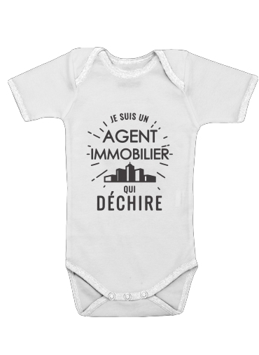  Je suis un agent immobilier qui dechire voor Baby short sleeve onesies