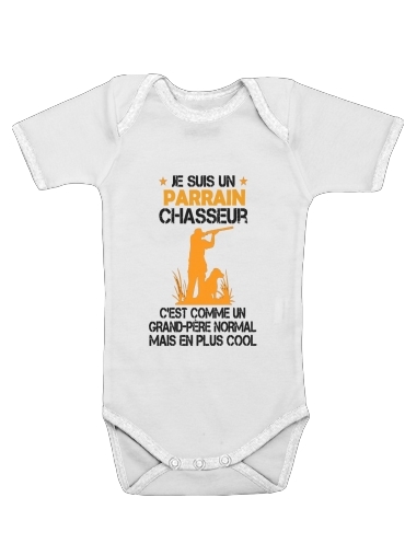  Je suis un parrain chasseur voor Baby short sleeve onesies