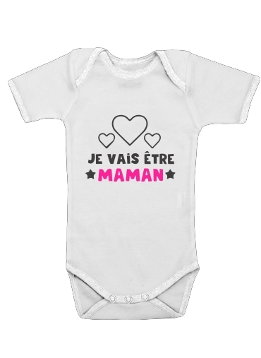  Je vais etre maman voor Baby short sleeve onesies