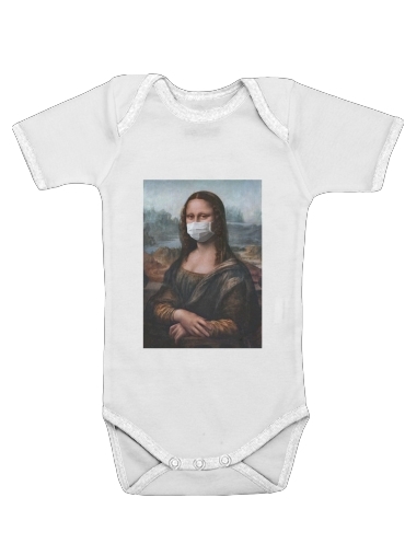  Joconde Mona Lisa Masque voor Baby short sleeve onesies