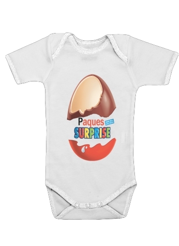  Joyeuses Paques Inspired by Kinder Surprise voor Baby short sleeve onesies