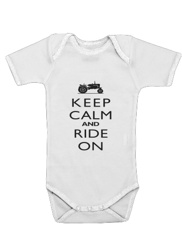  Keep Calm And ride on Tractor voor Baby short sleeve onesies