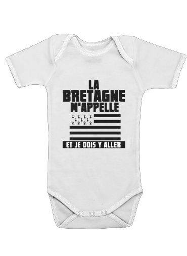  La bretagne mappelle et je dois y aller voor Baby short sleeve onesies