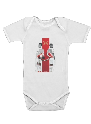  Lacazette x Aubameyang Celebration Art voor Baby short sleeve onesies