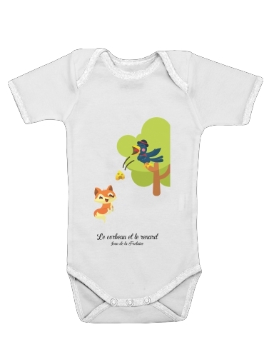  Le corbeau et le renard voor Baby short sleeve onesies