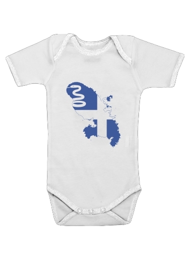  Martinique Flag voor Baby short sleeve onesies